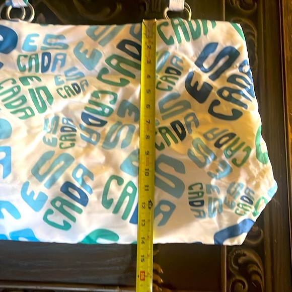 Escada Blue and White Logo Beach Tote - Picture 5 of 7